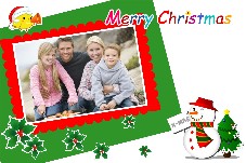 家族 photo templates クリスマスのカード-